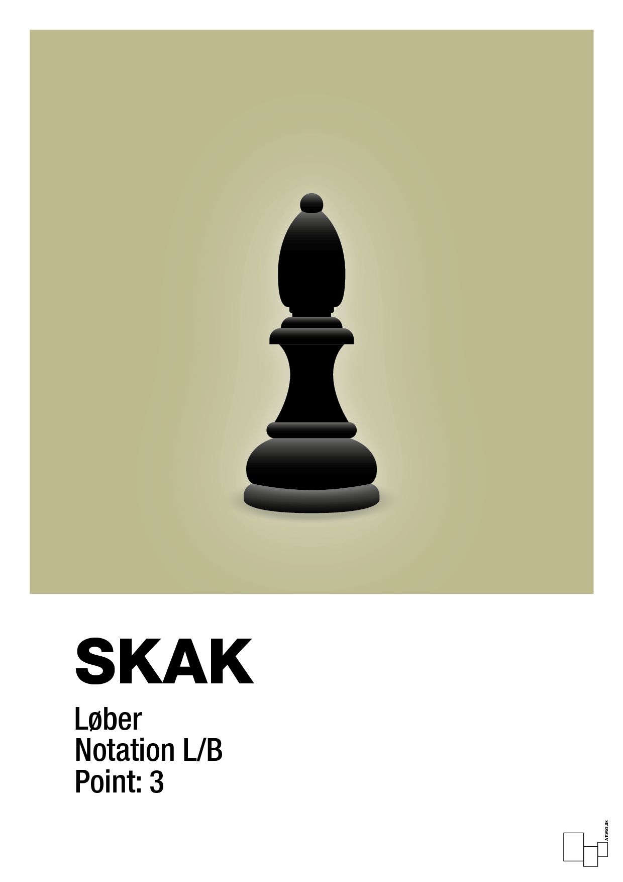 plakat: spillebrikken løber i sort - back to nature-Brætspil-A1two3
