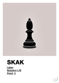 plakat: spillebrikken løber i sort - broken beige-Brætspil-A1two3