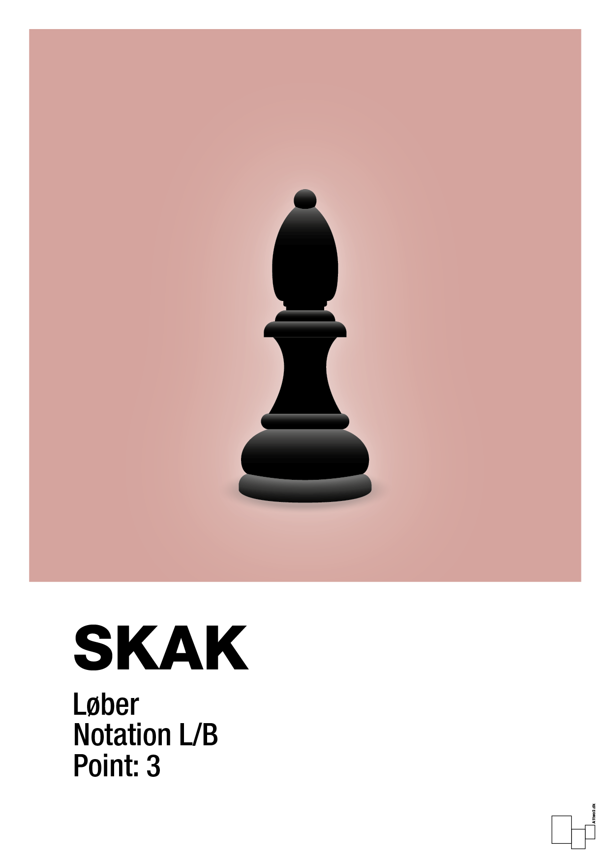 plakat: spillebrikken løber i sort - bubble shell-Brætspil-A1two3