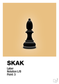 plakat: spillebrikken løber i sort - charismatic-Brætspil-A1two3