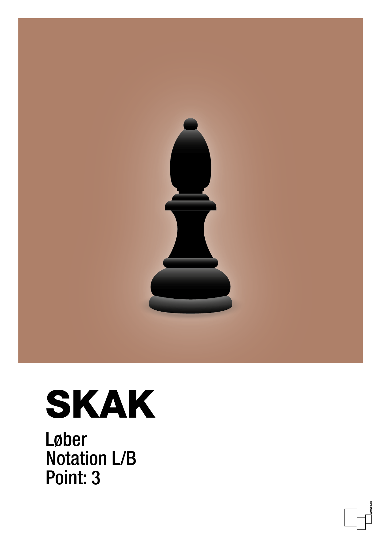 plakat: spillebrikken løber i sort - cider spice-Brætspil-A1two3
