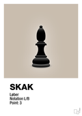 plakat: spillebrikken løber i sort - creamy mushroom-Brætspil-A1two3