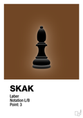 plakat: spillebrikken løber i sort - dark brown-Brætspil-A1two3