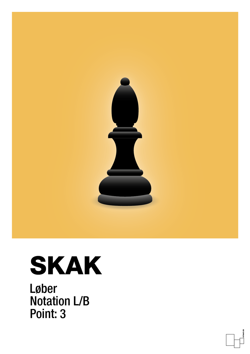 plakat: spillebrikken løber i sort - honeycomb-Brætspil-A1two3
