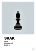 plakat: spillebrikken løber i sort - light drizzle-Brætspil-A1two3