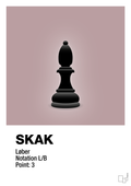 plakat: spillebrikken løber i sort - light rose-Brætspil-A1two3