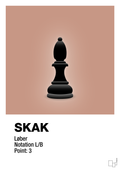 plakat: spillebrikken løber i sort - powder-Brætspil-A1two3
