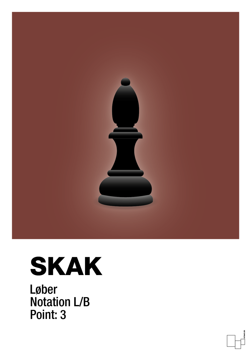 plakat: spillebrikken løber i sort - red pepper-Brætspil-A1two3