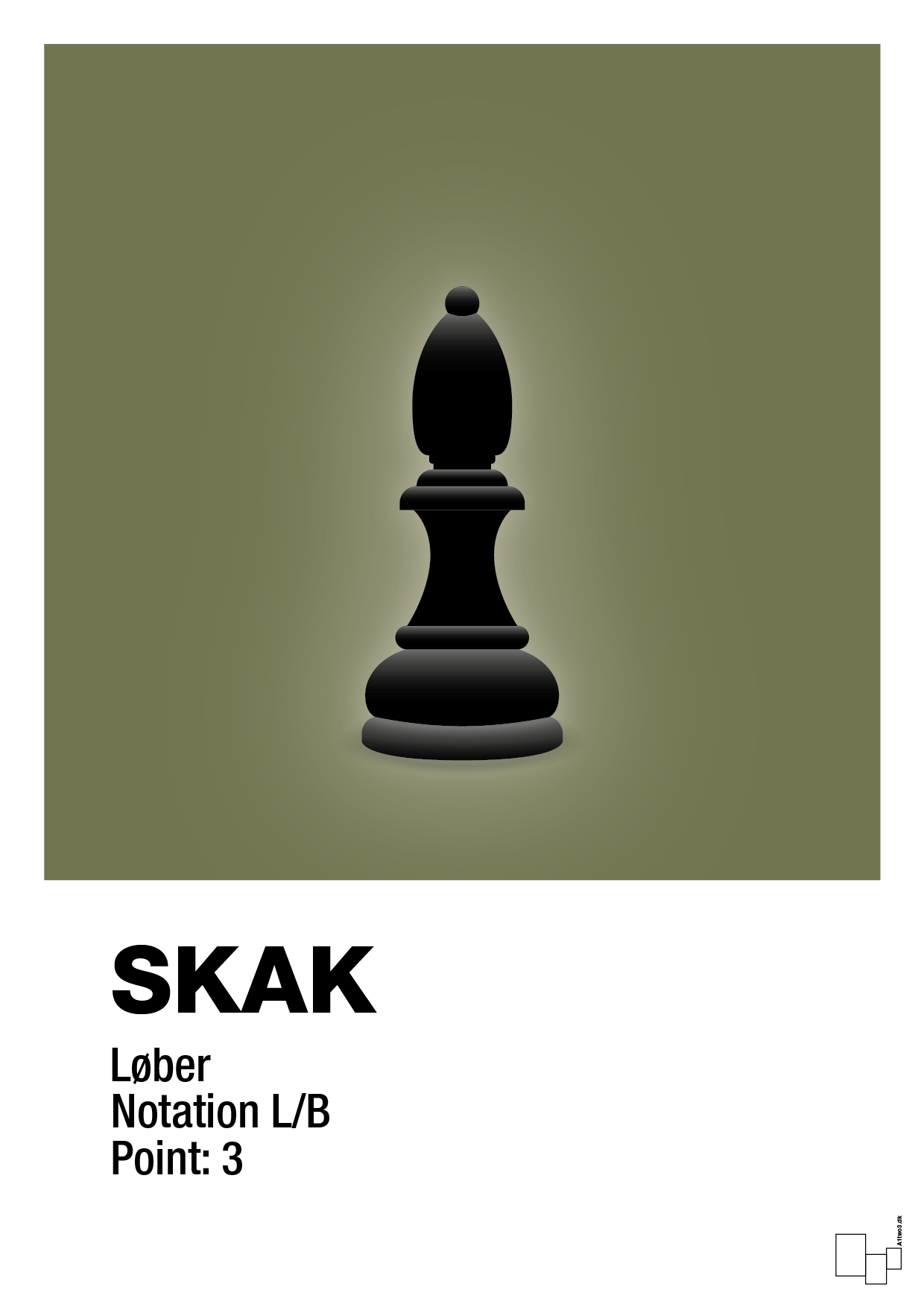 plakat: spillebrikken løber i sort - secret meadow-Brætspil-A1two3