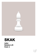 plakat: spillebrikken løber i hvid - broken beige-Brætspil-A1two3