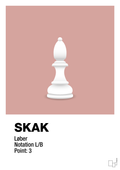 plakat: spillebrikken løber i hvid - bubble shell-Brætspil-A1two3