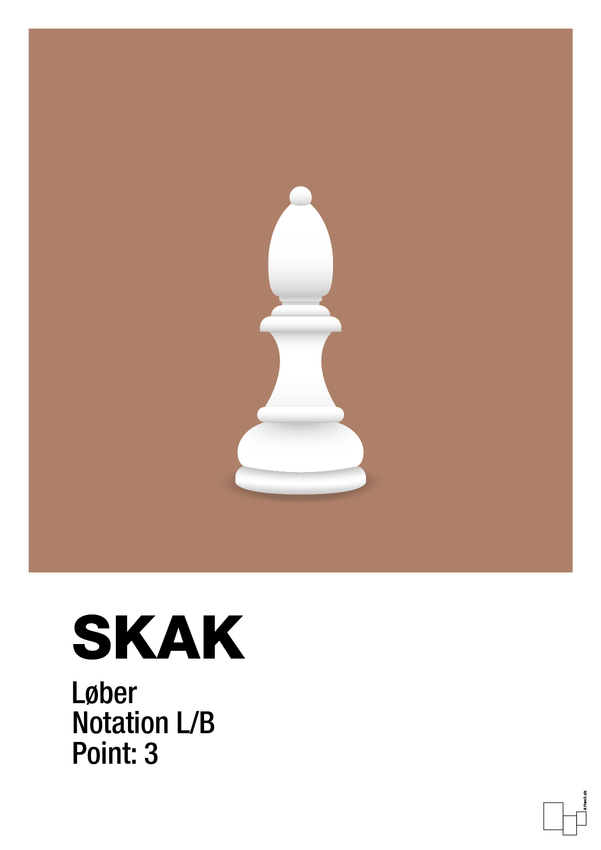 plakat: spillebrikken løber i hvid - cider spice-Brætspil-A1two3