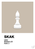 plakat: spillebrikken løber i hvid - creamy mushroom-Brætspil-A1two3