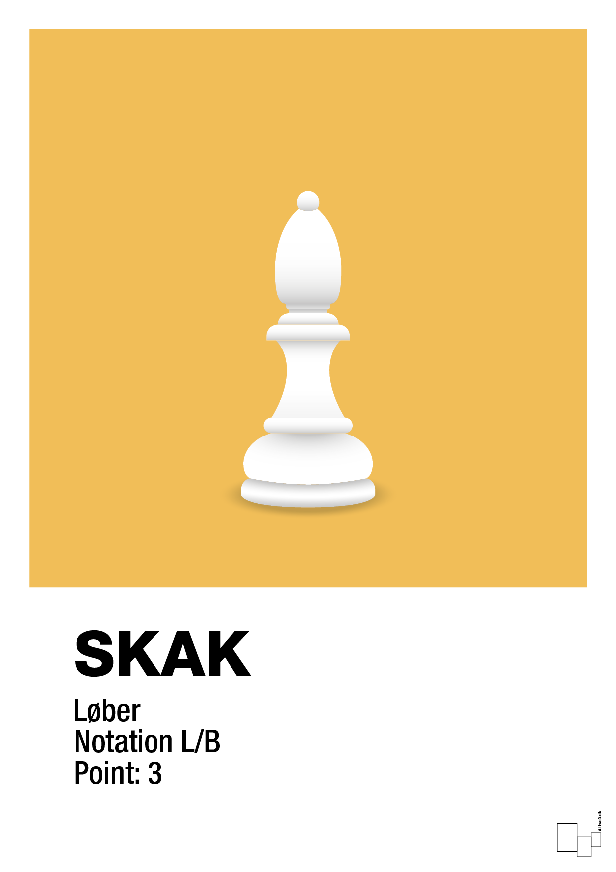 plakat: spillebrikken løber i hvid - honeycomb-Brætspil-A1two3