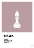 plakat: spillebrikken løber i hvid - light rose-Brætspil-A1two3