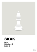 plakat: spillebrikken løber i hvid - painters white-Brætspil-A1two3