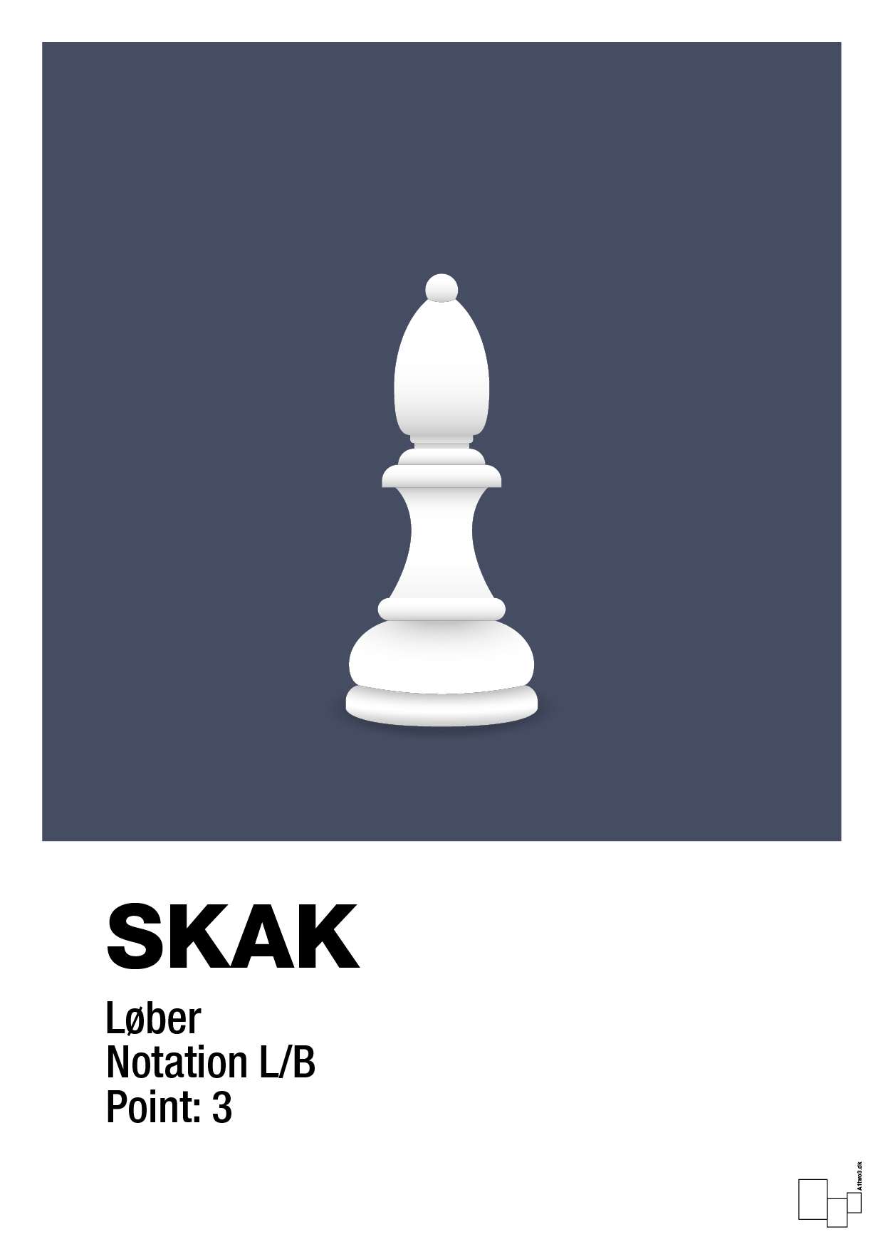 Spillebrikken løber i hvid - petrol-Brætspil-A1two3