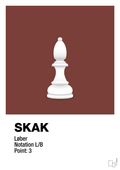 plakat: spillebrikken løber i hvid - red pepper-Brætspil-A1two3