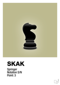 plakat: spillebrikken springer i sort - back to nature-Brætspil-A1two3