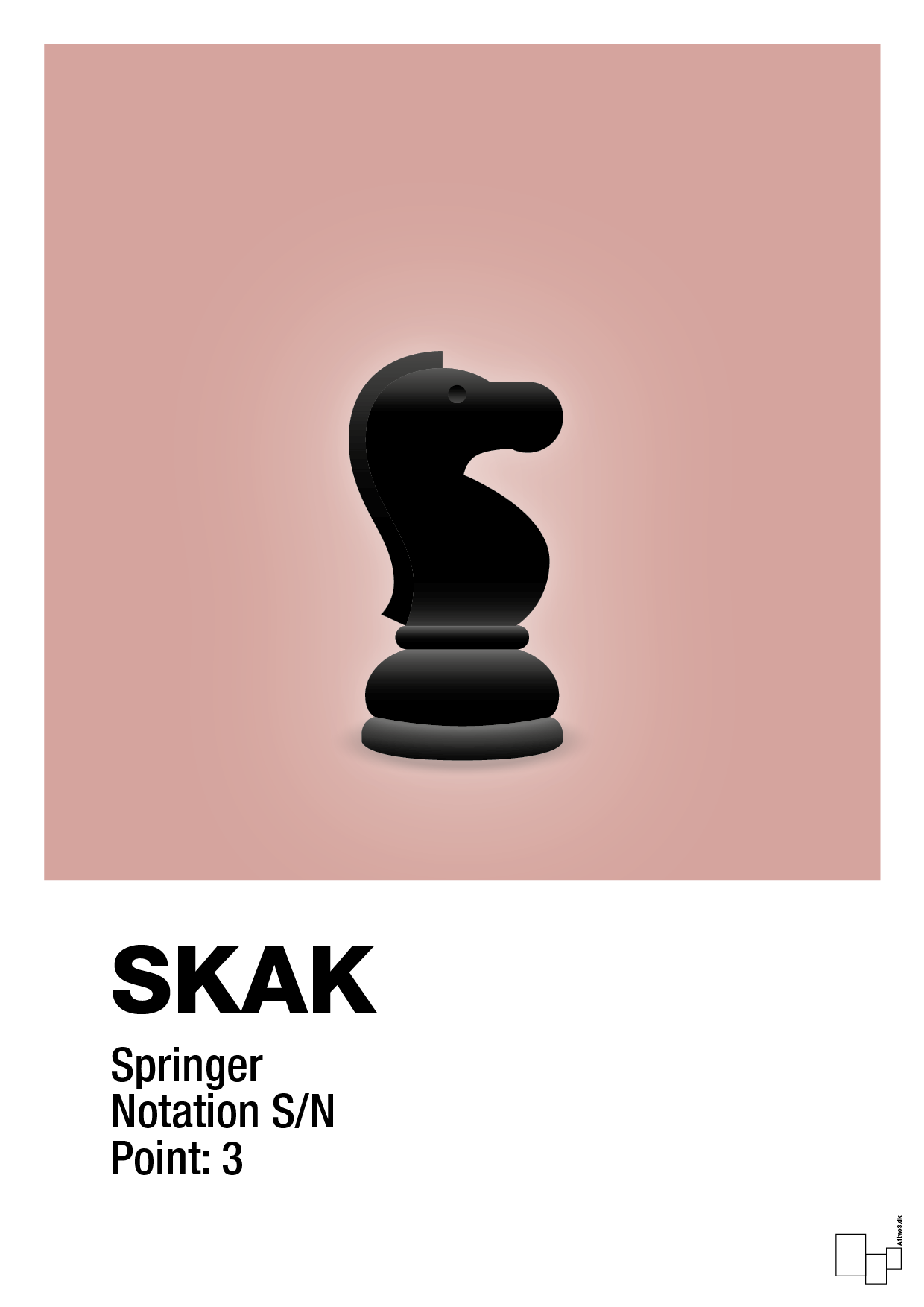 plakat: spillebrikken springer i sort - bubble shell-Brætspil-A1two3