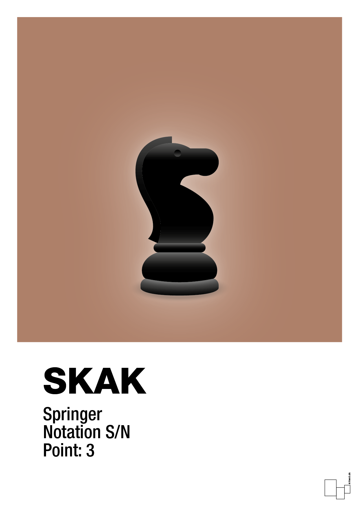 plakat: spillebrikken springer i sort - cider spice-Brætspil-A1two3
