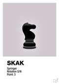 plakat: spillebrikken springer i sort - dusty lilac-Brætspil-A1two3