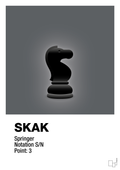 plakat: spillebrikken springer i sort - graphic charcoal-Brætspil-A1two3