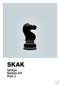plakat: spillebrikken springer i sort - light drizzle-Brætspil-A1two3
