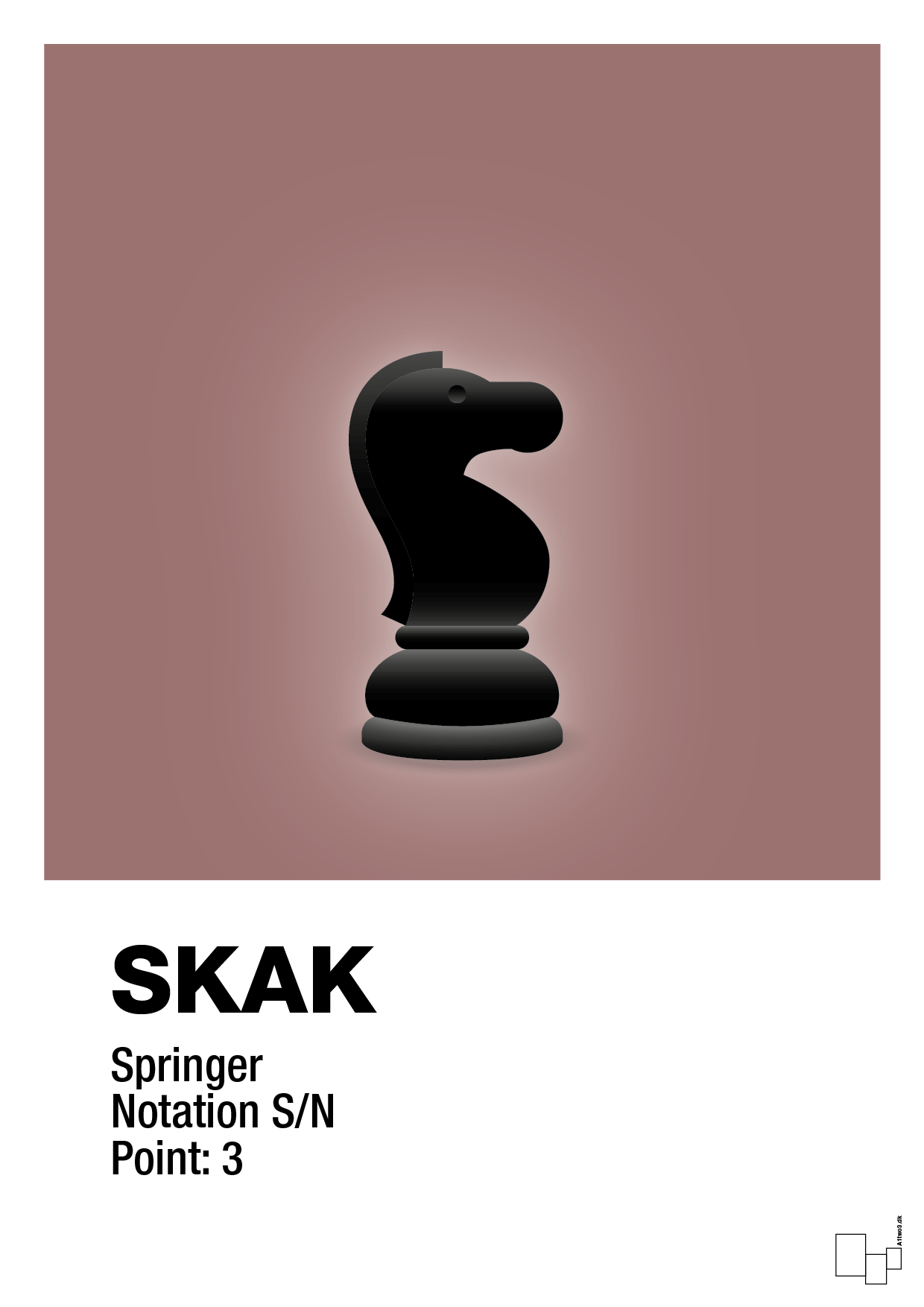 plakat: spillebrikken springer i sort - plum-Brætspil-A1two3