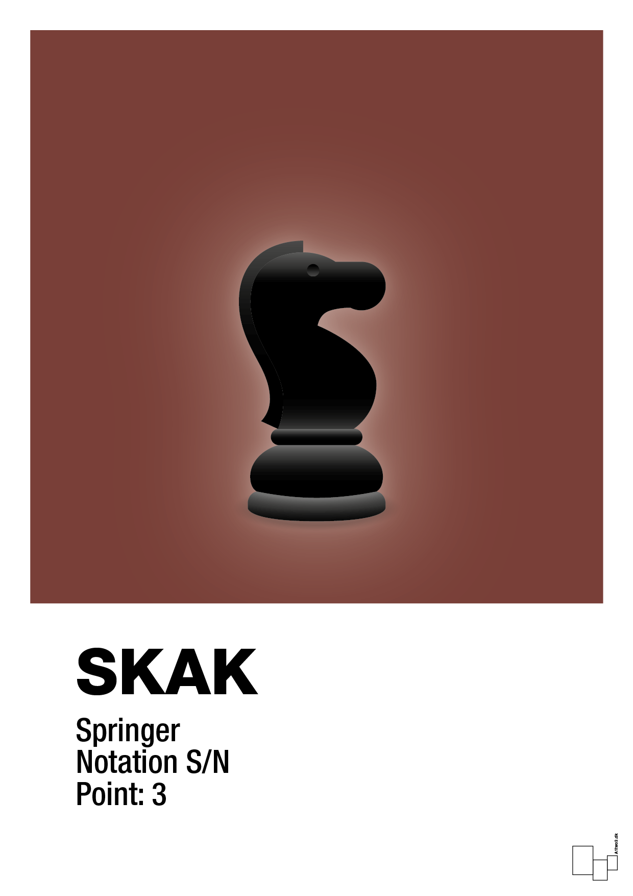 plakat: spillebrikken springer i sort - red pepper-Brætspil-A1two3