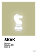plakat: spillebrikken springer i hvid - back to nature-Brætspil-A1two3