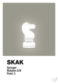 plakat: spillebrikken springer i hvid - battleship gray-Brætspil-A1two3