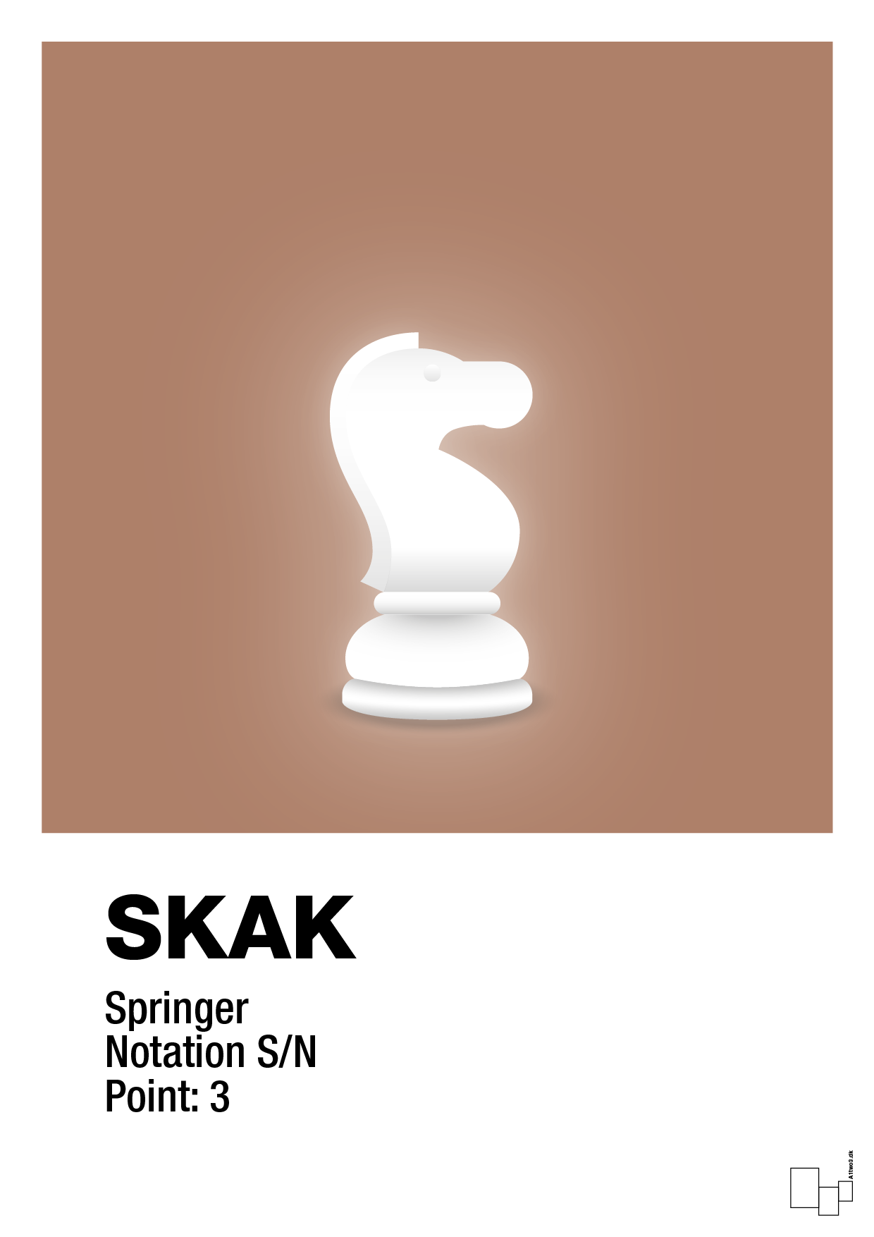 plakat: spillebrikken springer i hvid - cider spice-Brætspil-A1two3