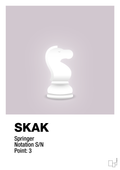 plakat: spillebrikken springer i hvid - dusty lilac-Brætspil-A1two3