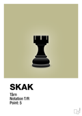 plakat: spillebrikken tårn i sort - back to nature-Brætspil-A1two3