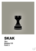 plakat: spillebrikken tårn i sort - battleship gray-Brætspil-A1two3