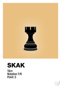 plakat: spillebrikken tårn i sort - charismatic-Brætspil-A1two3