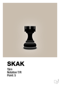 plakat: spillebrikken tårn i sort - creamy mushroom-Brætspil-A1two3