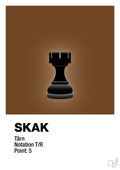 plakat: spillebrikken tårn i sort - dark brown-Brætspil-A1two3