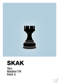 plakat: spillebrikken tårn i sort - heavenly blue-Brætspil-A1two3