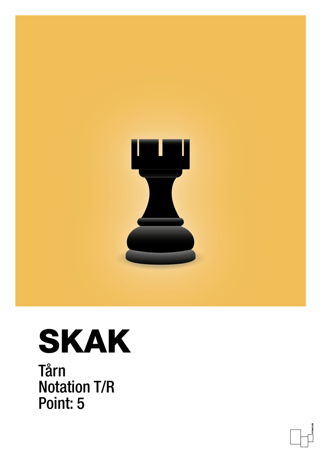 plakat: spillebrikken tårn i sort - honeycomb-Brætspil-A1two3