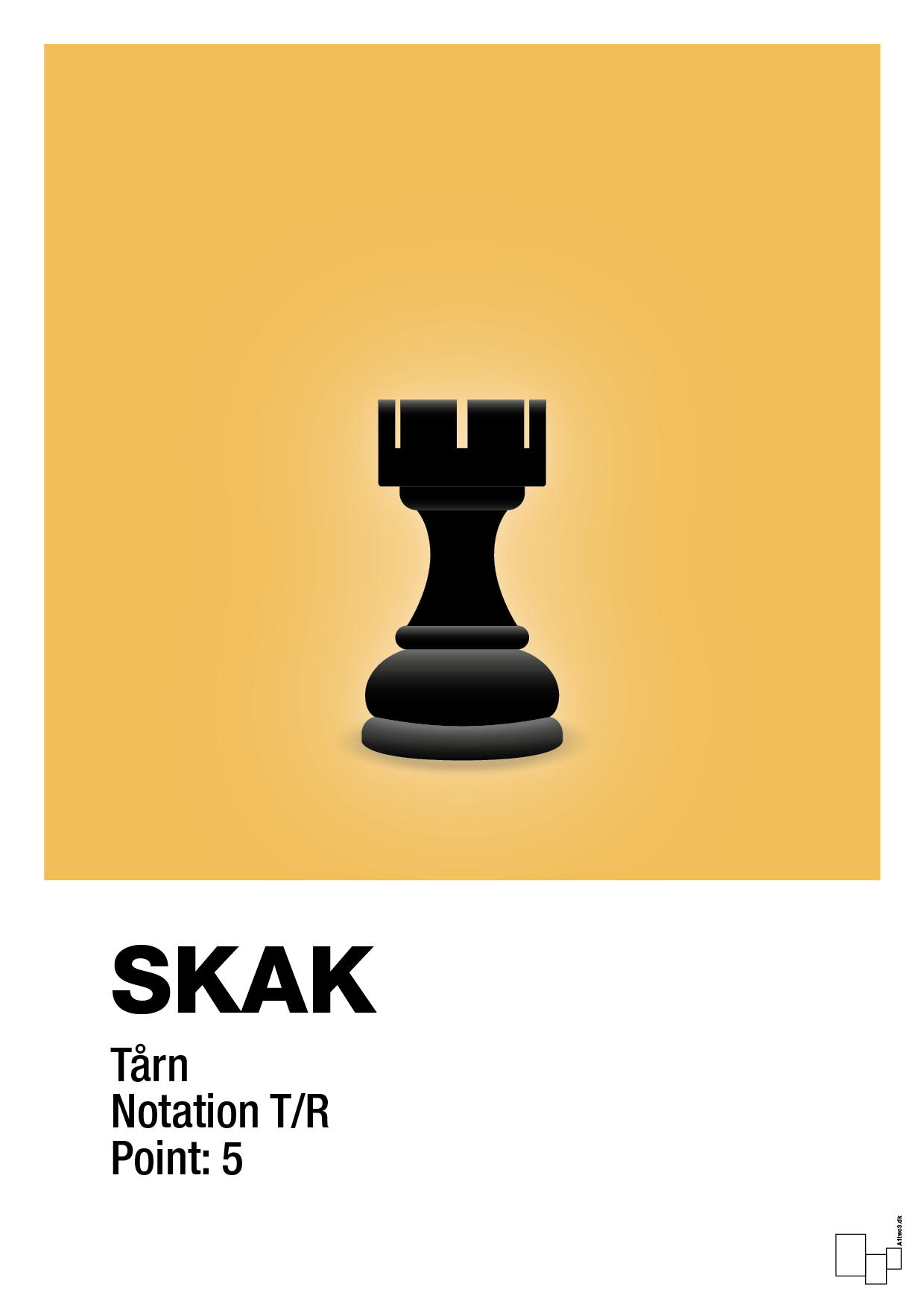 plakat: spillebrikken tårn i sort - honeycomb-Brætspil-A1two3
