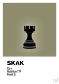 plakat: spillebrikken tårn i sort - misty forrest-Brætspil-A1two3