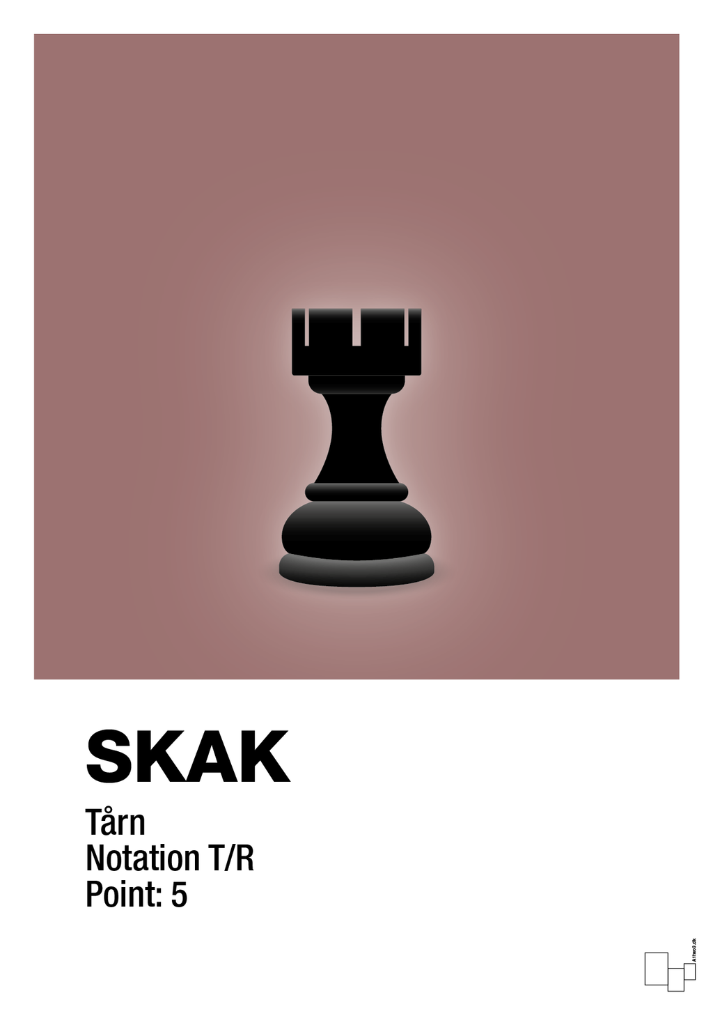 plakat: spillebrikken tårn i sort - plum-Brætspil-A1two3