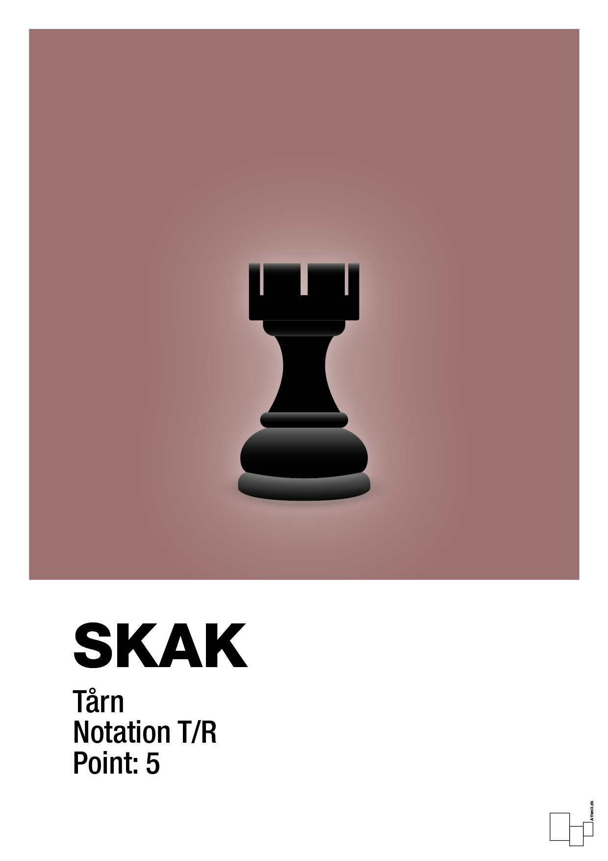 plakat: spillebrikken tårn i sort - plum-Brætspil-A1two3