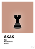 plakat: spillebrikken tårn i sort - powder-Brætspil-A1two3