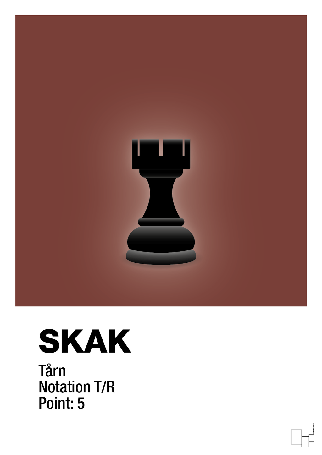plakat: spillebrikken tårn i sort - red pepper-Brætspil-A1two3