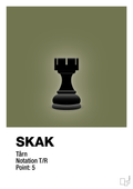 plakat: spillebrikken tårn i sort - secret meadow-Brætspil-A1two3