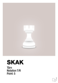 plakat: spillebrikken tårn i hvid - broken beige-Brætspil-A1two3