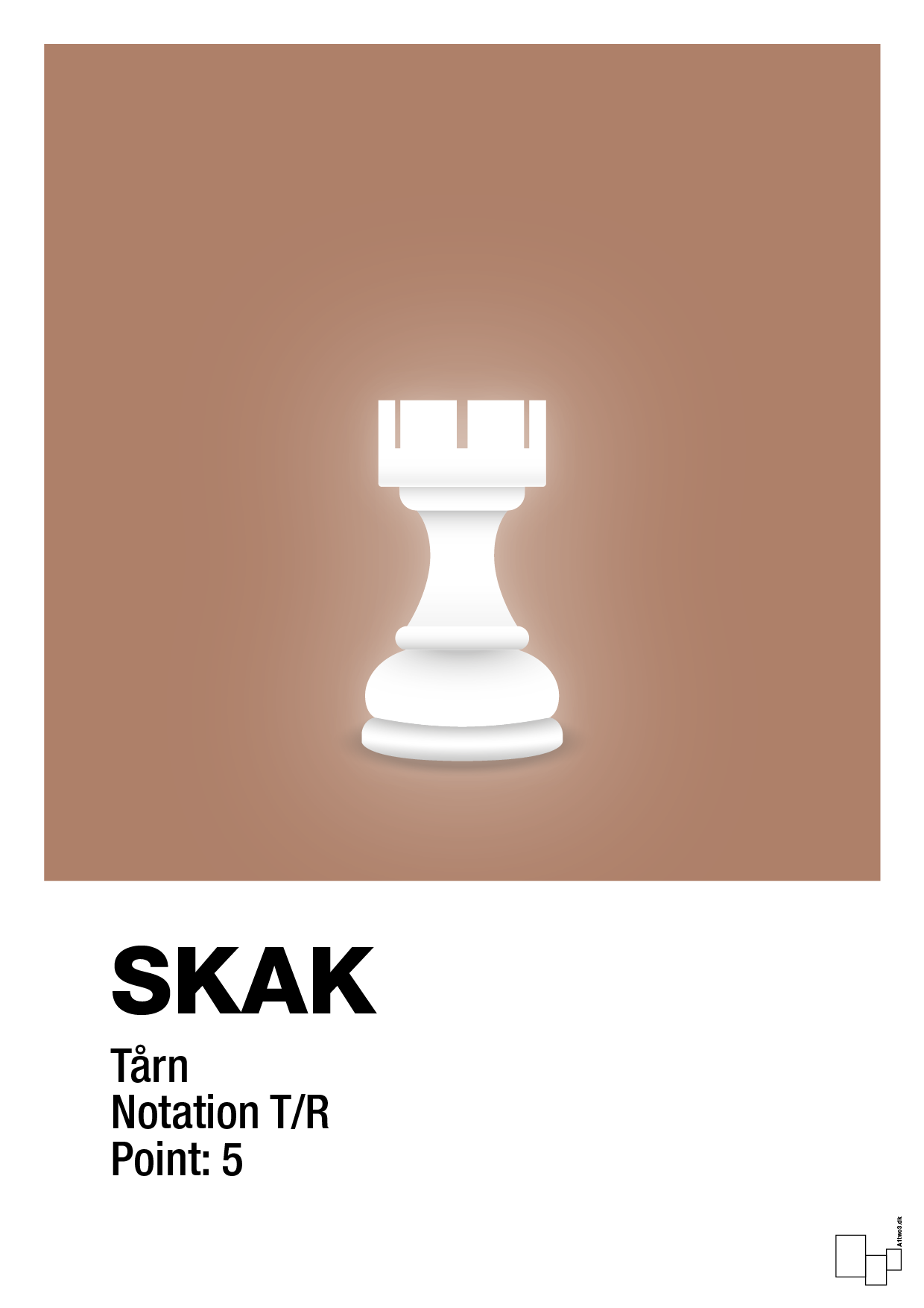 plakat: spillebrikken tårn i hvid - cider spice-Brætspil-A1two3